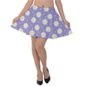 Daisy Dots Violet Velvet Skater Skirt View1