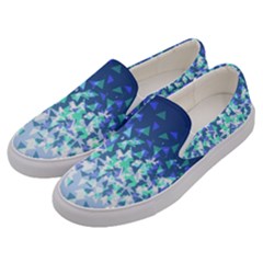 Blue Disintegrate Men s Canvas Slip Ons by jumpercat