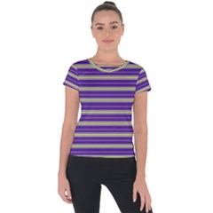 Color Line 1 Short Sleeve Sports Top  by jumpercat