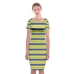 Color Line 3 Classic Short Sleeve Midi Dress