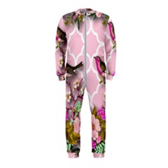 Shabby Chic,floral,bird,pink,collage Onepiece Jumpsuit (kids)
