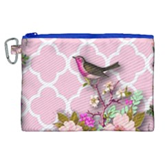 Shabby Chic,floral,bird,pink,collage Canvas Cosmetic Bag (xl) by NouveauDesign