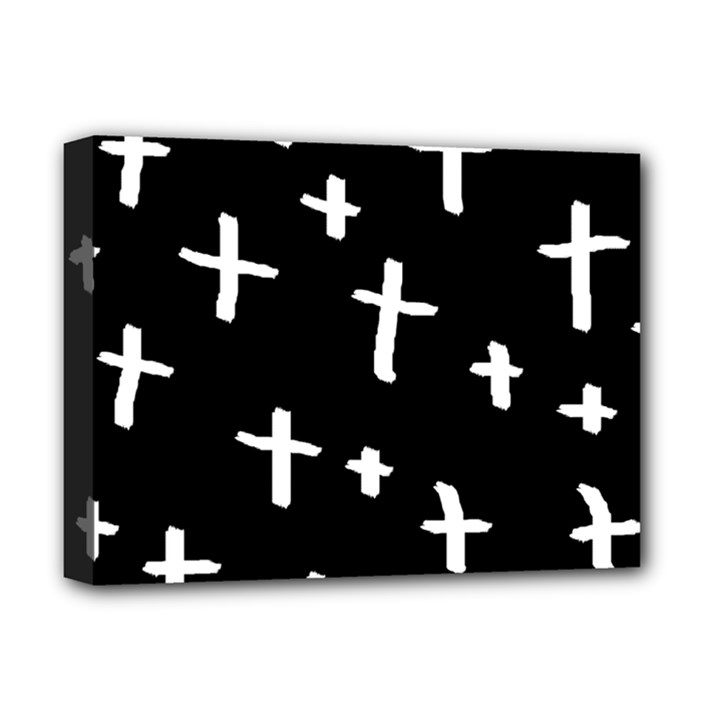 White Cross Deluxe Canvas 16  x 12  