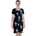 White Cross Short Sleeve Nightdress View1