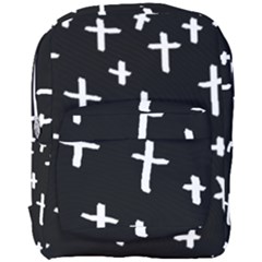 White Cross Full Print Backpack by snowwhitegirl