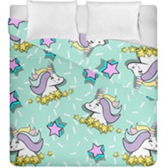 Magical Happy Unicorn And Stars Duvet Cover Double Side (king Size) by Bigfootshirtshop