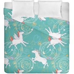 Magical Flying Unicorn Pattern Duvet Cover Double Side (king Size) by Bigfootshirtshop