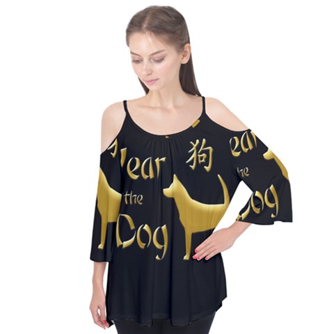 Year Of The Dog - Chinese New Year Flutter Tees by Valentinaart