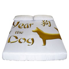 Year Of The Dog - Chinese New Year Fitted Sheet (california King Size) by Valentinaart