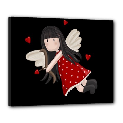 Cupid Girl Canvas 20  X 16  by Valentinaart