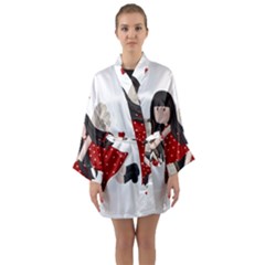 Cupid Girl Long Sleeve Kimono Robe by Valentinaart