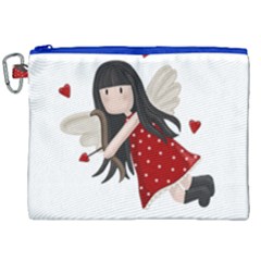 Cupid Girl Canvas Cosmetic Bag (xxl) by Valentinaart