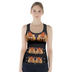 Geisha With Friends In Lotus Garden Having A Calm Evening Racer Back Sports Top by pepitasart