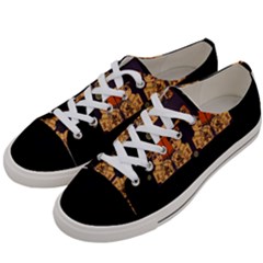 Geisha With Friends In Lotus Garden Having A Calm Evening Women s Low Top Canvas Sneakers