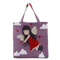 Cupid Girl Grocery Tote Bag by Valentinaart