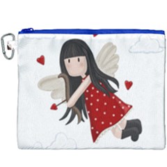 Cupid Girl Canvas Cosmetic Bag (xxxl) by Valentinaart