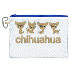 Chihuahua Canvas Cosmetic Bag (xl) by Valentinaart