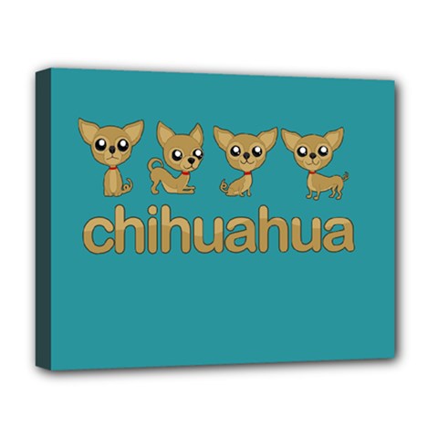 Chihuahua Deluxe Canvas 20  X 16   by Valentinaart