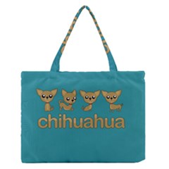 Chihuahua Zipper Medium Tote Bag by Valentinaart