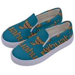 Chihuahua Kids  Canvas Slip Ons by Valentinaart