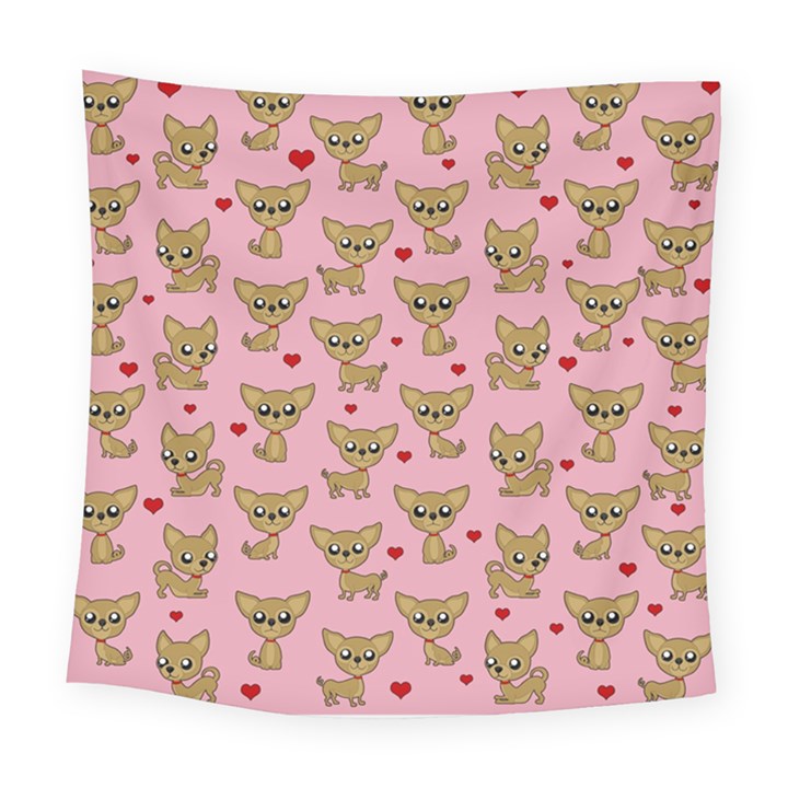 Chihuahua pattern Square Tapestry (Large)