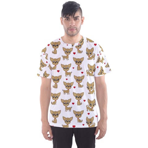 Chihuahua Pattern Men s Sports Mesh Tee by Valentinaart