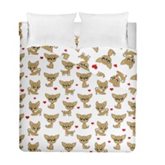 Chihuahua Pattern Duvet Cover Double Side (full/ Double Size) by Valentinaart