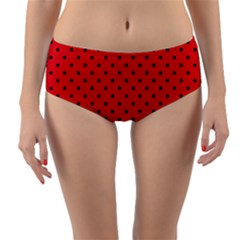 Ladybug Reversible Mid-waist Bikini Bottoms by jumpercat