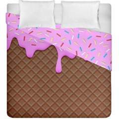 Chocolate And Strawberry Icecream Duvet Cover Double Side (king Size) by jumpercat