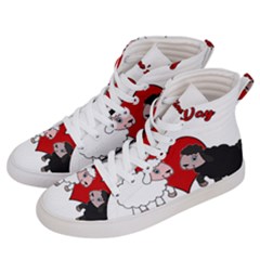 Valentines Day - Sheep  Men s Hi-top Skate Sneakers by Valentinaart