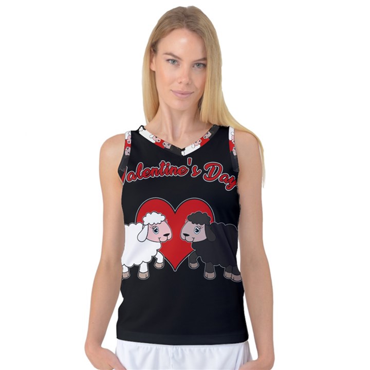 Valentines day - Sheep  Women s Basketball Tank Top