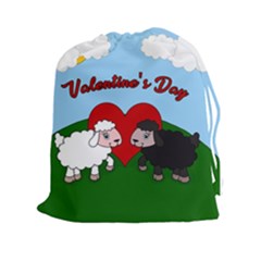 Valentines Day - Sheep  Drawstring Pouches (xxl) by Valentinaart