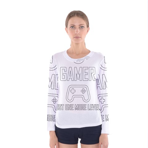 Gamer Women s Long Sleeve Tee by Valentinaart