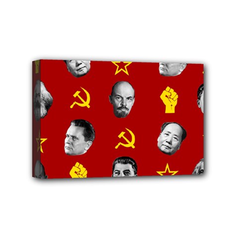 Communist Leaders Mini Canvas 6  X 4  by Valentinaart