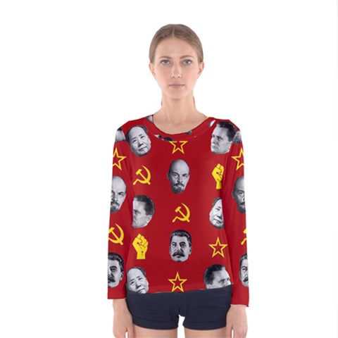 Communist Leaders Women s Long Sleeve Tee by Valentinaart