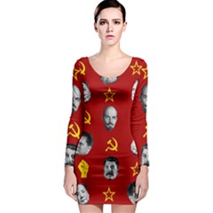 Communist Leaders Long Sleeve Bodycon Dress by Valentinaart