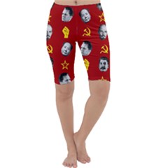 Communist Leaders Cropped Leggings  by Valentinaart