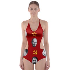 Communist Leaders Cut-out One Piece Swimsuit by Valentinaart