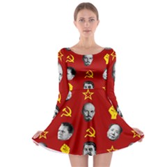 Communist Leaders Long Sleeve Skater Dress by Valentinaart