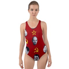 Communist Leaders Cut-out Back One Piece Swimsuit by Valentinaart