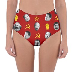 Communist Leaders Reversible High-waist Bikini Bottoms by Valentinaart