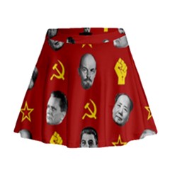 Communist Leaders Mini Flare Skirt by Valentinaart