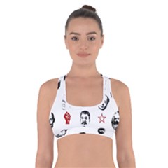 Communist Leaders Cross Back Sports Bra by Valentinaart