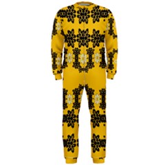 Ornate Circulate Is Festive In Flower Decorative Onepiece Jumpsuit (men)  by pepitasart