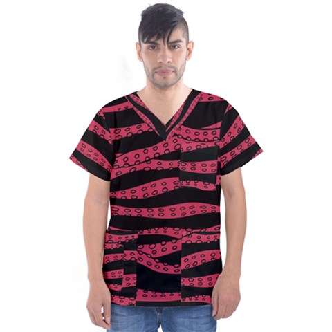 Blood Tentacles Men s V-neck Scrub Top by jumpercat