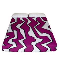 Electric Pink Polynoise Fitted Sheet (california King Size) by jumpercat