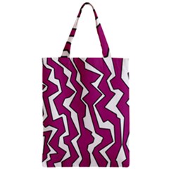 Electric Pink Polynoise Zipper Classic Tote Bag by jumpercat