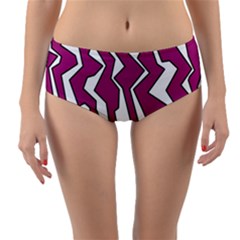 Electric Pink Polynoise Reversible Mid-waist Bikini Bottoms by jumpercat