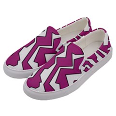 Electric Pink Polynoise Men s Canvas Slip Ons by jumpercat