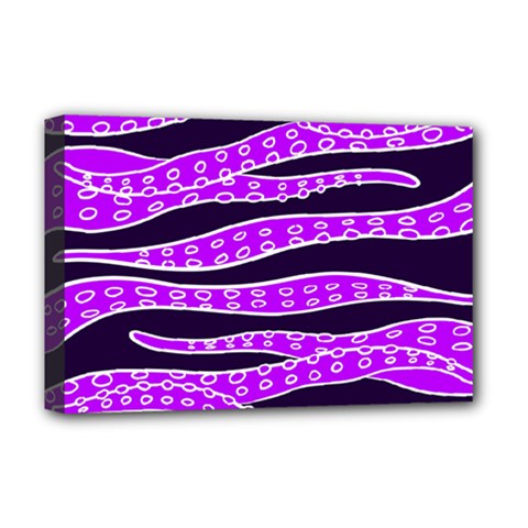 Purple Tentacles Deluxe Canvas 18  X 12   by jumpercat